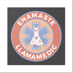 Funny Llama Paramedic EMT EMS First Responder Medic Gift Posters and Art